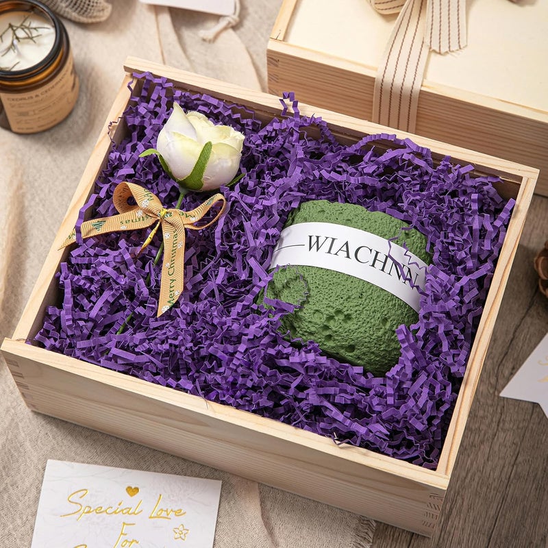 Mefleet 1/2 LB Crinkle Cut Paper Shred Filler 8 oz Purple Crinkle Shredded Paper for Gift Box - Gift Basket Bag Filler - Grass Cushion Stuffing for Easter, Mother's day, Holiday Packaging Wrapping - Image 3
